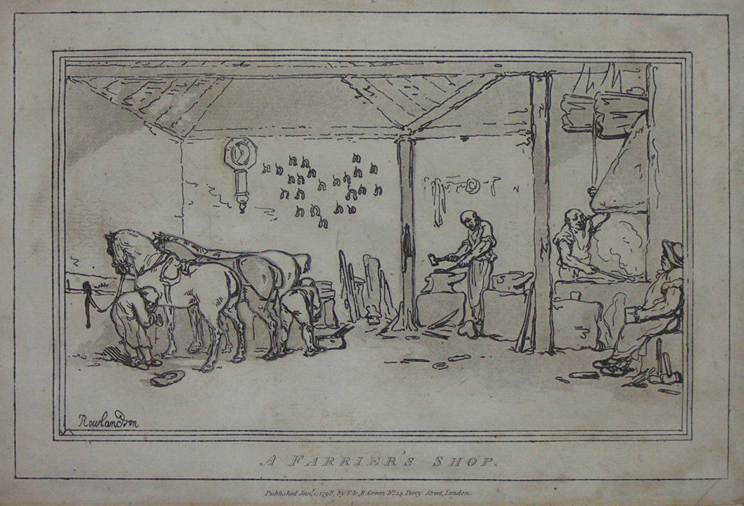 Aquatint - A Farrier's Shop